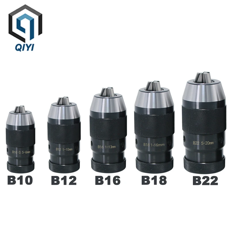 Automatic Locking Self-tightening Drill Chuck Keyless B10 B12 B16 B18 B22 Lathe tools Toolhoder MTA MTB R8 C20 For Drill Chuck