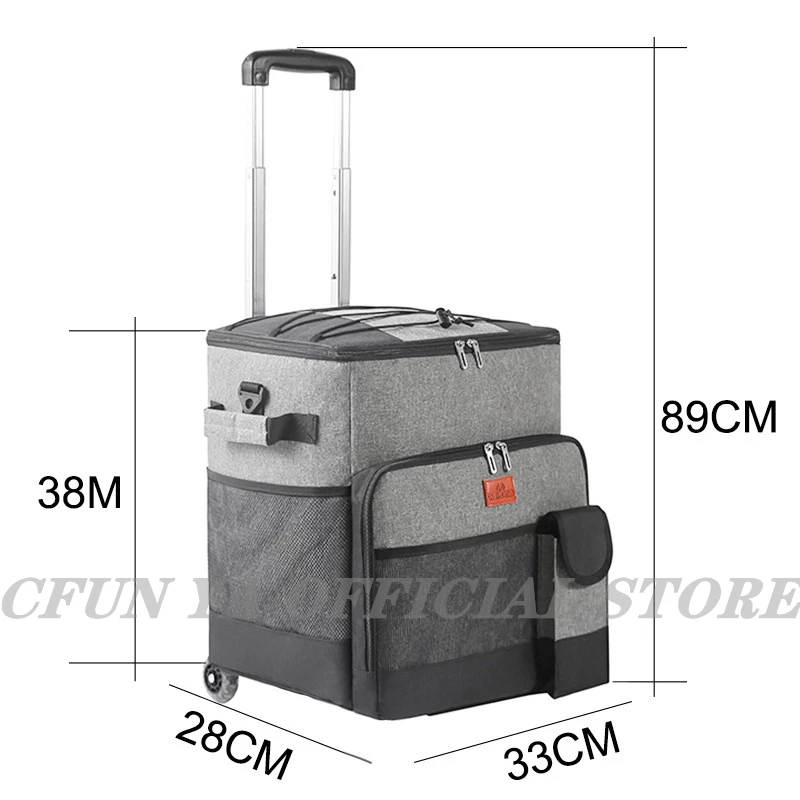 CFUN YA New Trolley Incubator Outdoor Thermal Picnic Bag Large Capacity Ice Bag Insulation Bag Refrigerator Storage Cooler Bags