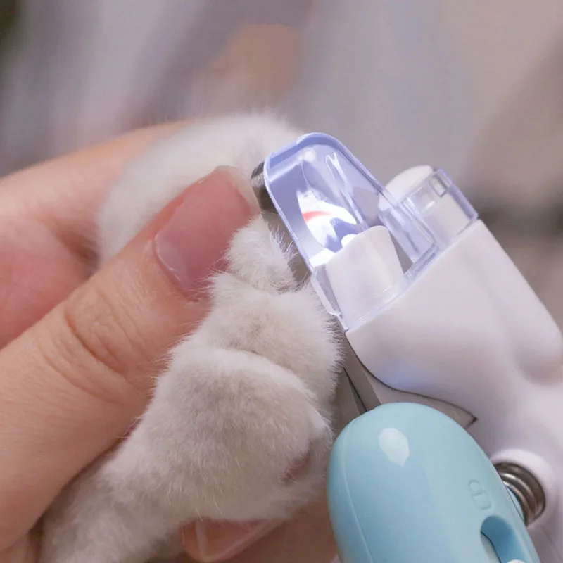Cortaúñas profesional para mascotas con luz Led, tijeras de aseo para perros, gatos, animales pequeños, recortador de uñas para patas, suministro para mascotas