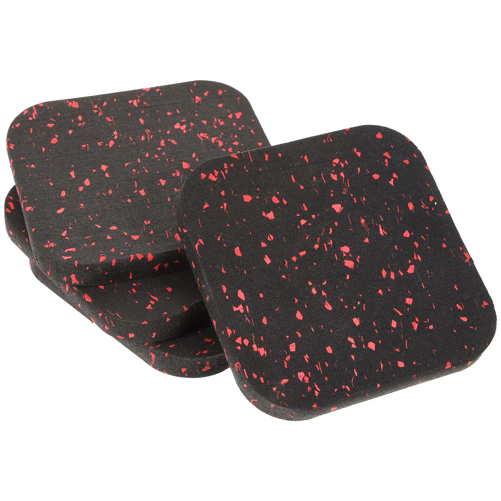 

4 Pcs Gym Pad Mat Rubber Vibration Reduction Treadmill Mats for Carpet Hardwood Floors Durable Material Protect Floor Scratches