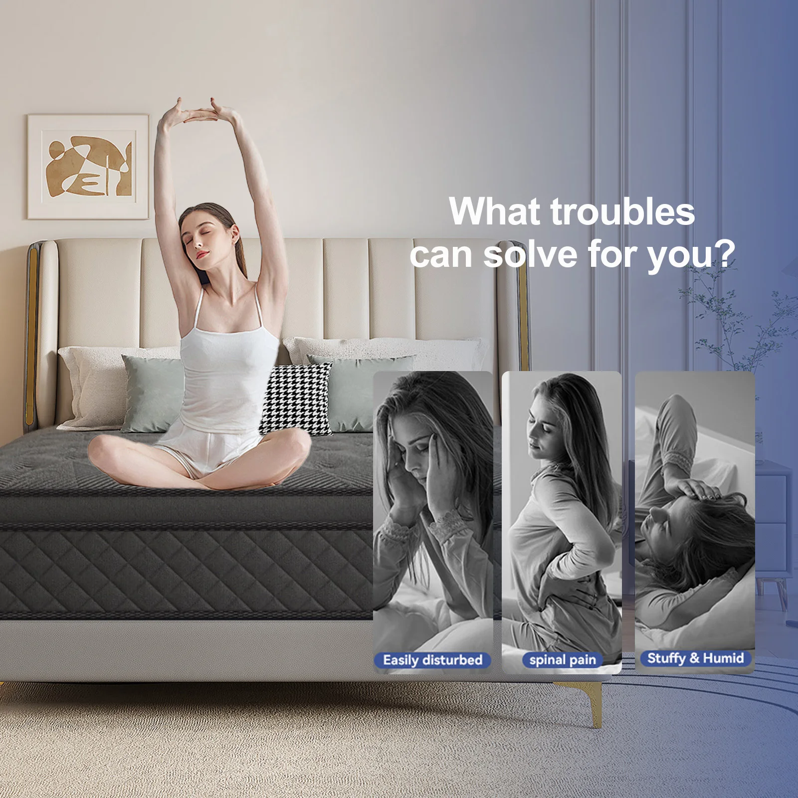 12/14 Inch Twin Full Queen King Size Medium Firm Gel Infused Memory Foam Mattress In A Box, Vacuum Compressed Roll Up Bed Mattress CertiPUR-US Certified Breathable Foam with Motion Isolation & Lumbar Support for Pressure Relief Bedroom Guest Room Use