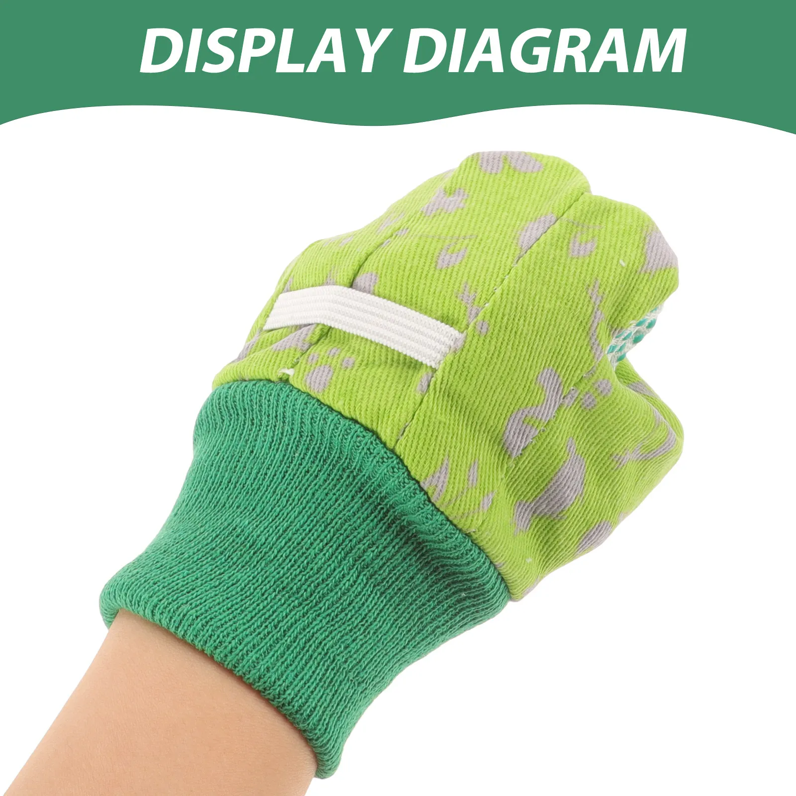 1Pair Kids Gardening Gloves Comfortable Breathable Polyester Working Gloves for Yard Work Planting Pruning Housework Gardener