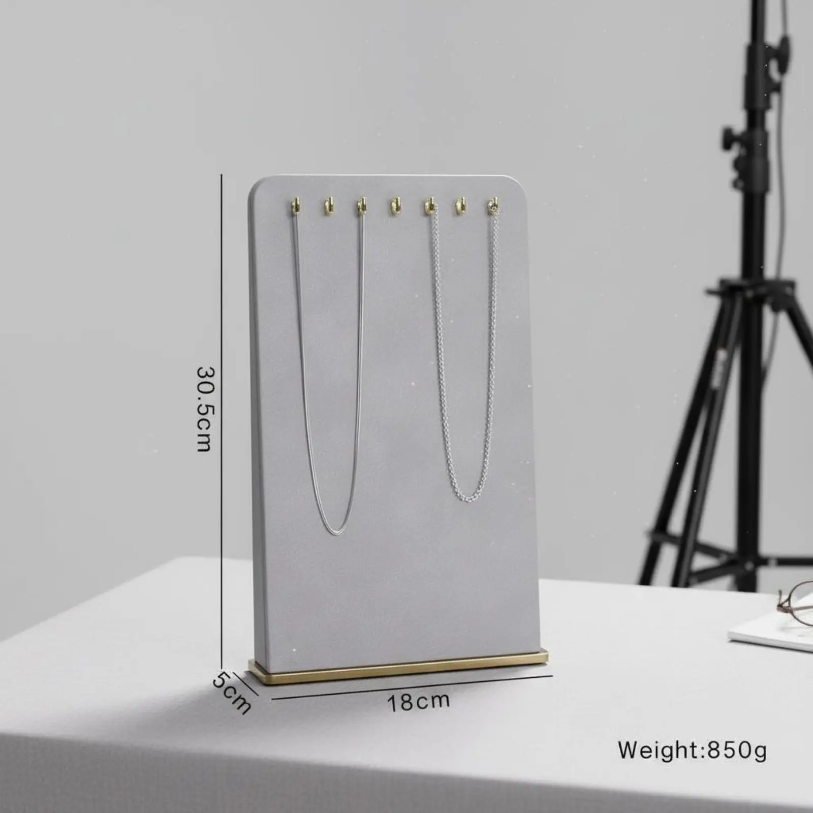 

Элегантная подставка-дисплей для украшений из искусственной кожи, универсальный реквизит для фотосъемки ювелирных изделий, подставка для демонстрации ожерелий