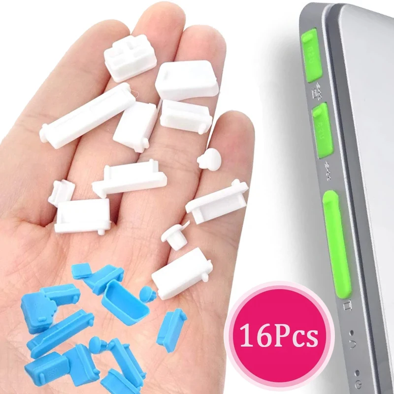 16 stücke Anti-Staub Stecker Notebook Staubdicht Stopper Laptop Universal RJ45 USB Staub Stecker Laptop Computer Interface Wasserdichte Abdeckung