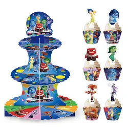 Inside Out 2 Cake Stands Disney Party Decoration Birthday Cake Decoration Kids Dessert Table Cupcake Rim Baby Shower Supplies