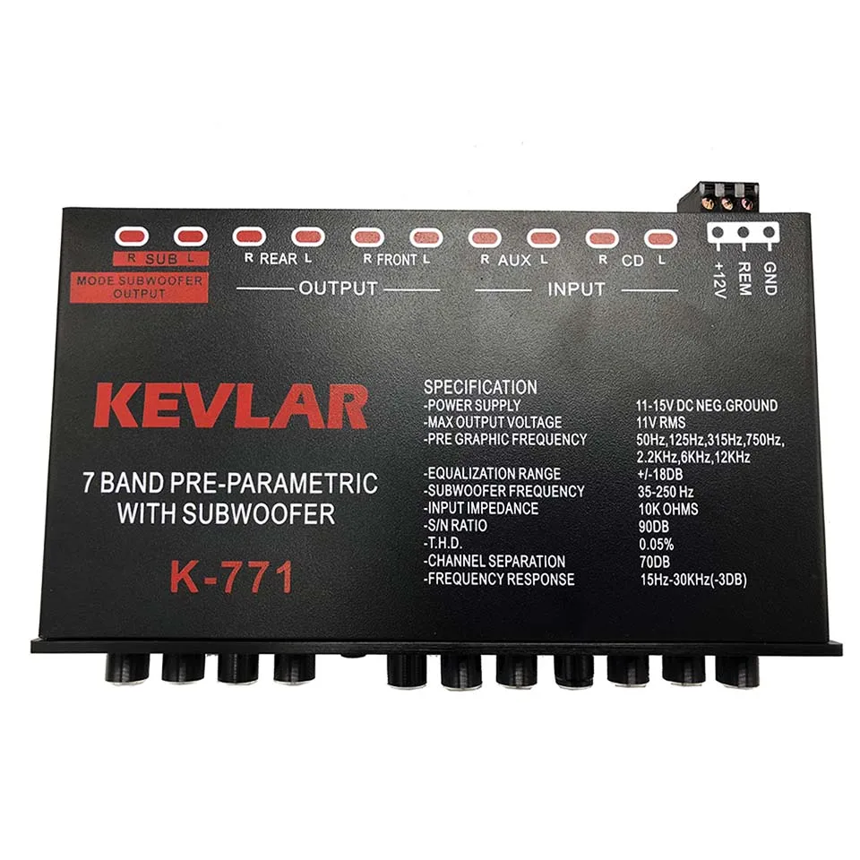 Nvarcher 7 Segment Equalizer Auto Audio Eq Tuning Crossover Versterker Dc 12V