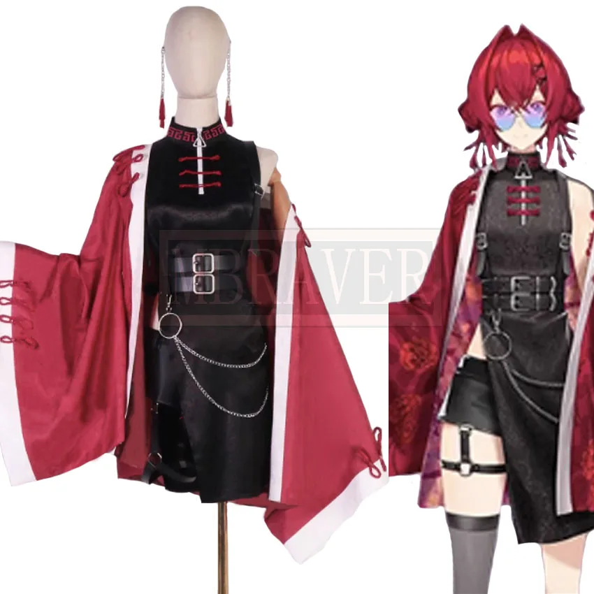 

YouTuber Virtual Vtuber Ange Katrina Cosplay Costume Halloween Uniform Christmas Party Custom Made