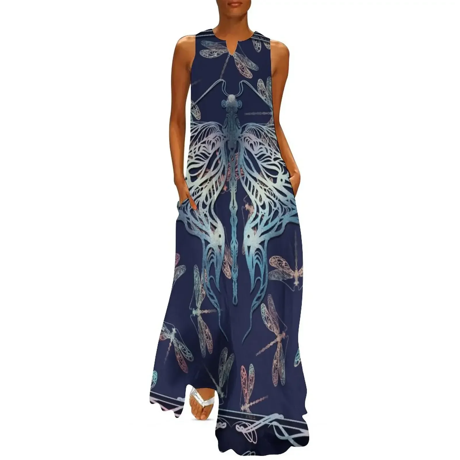 

Dragonfly Long Dress elegant chic women dresses promotion summer dress prom dress 2025 Female