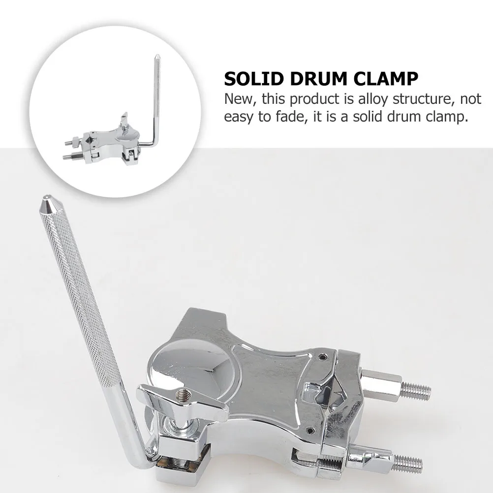 

Alloy Drum Clamp Solid Melodic Tom Cowbell Holder Round Degree Rotation Expansion Clip Drum Parts Percussion Parts