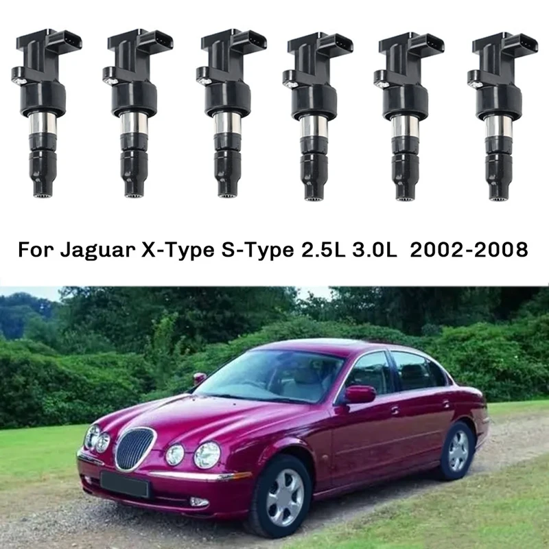 

6 шт. катушки зажигания UF435 C2S42673,C2S11480 для Jaguar X-Type S-Type 2.5L 3.0L 2002-2008