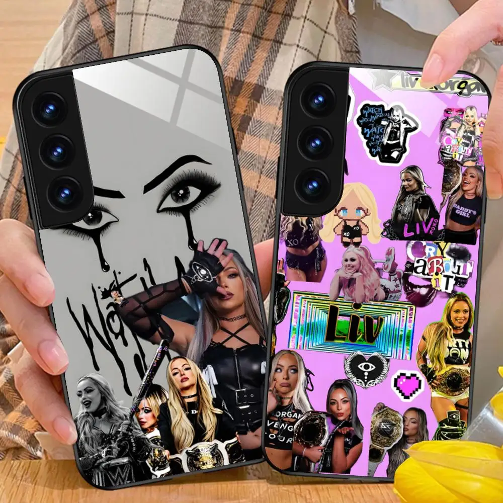 Liv Morgan Phone Case for Samsung Galaxy A57 56 55 54 53 52 51 37 36 35 34 33 32 31 5G Glass Protective Cover