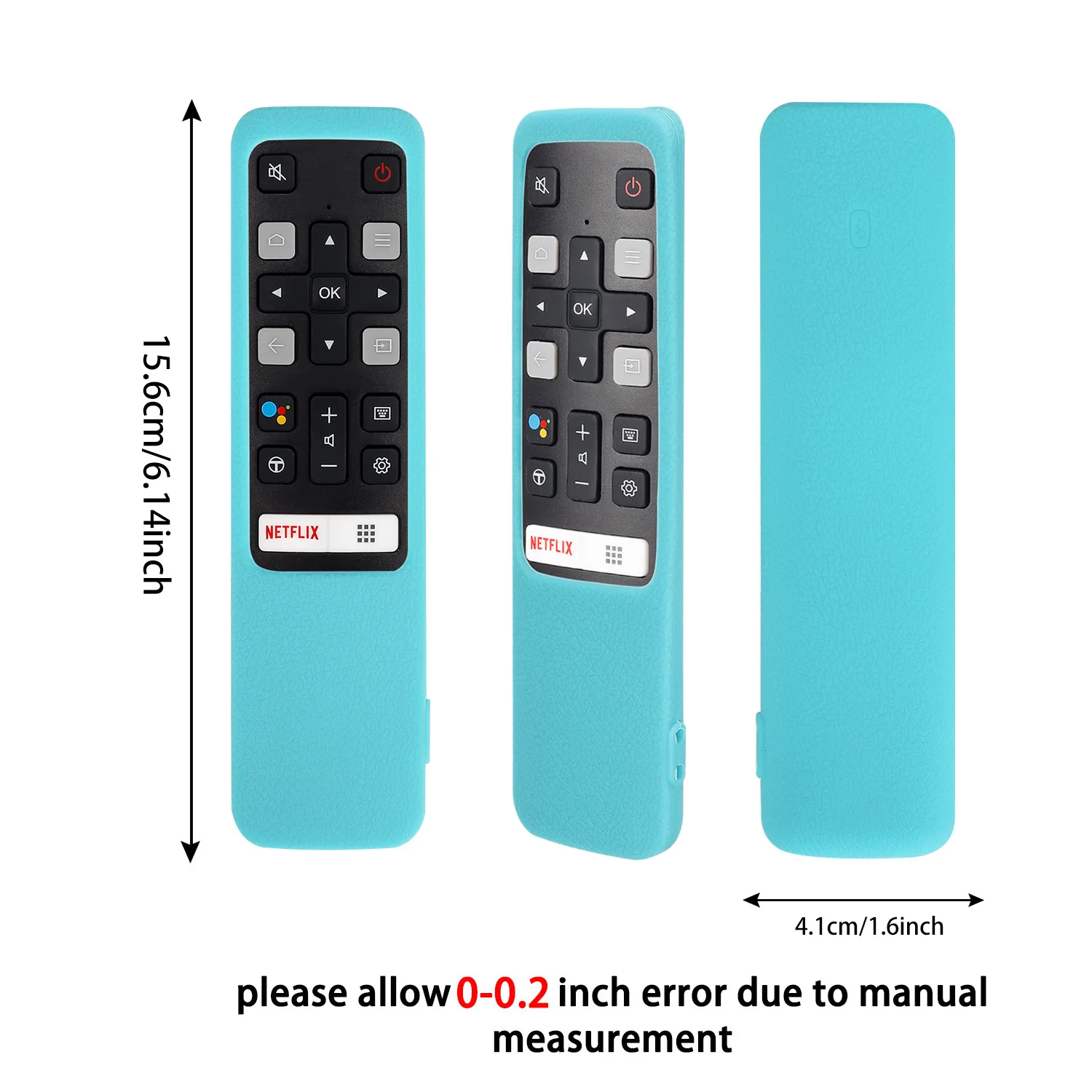 Silicone Sheath Cover Fit for TCL TV RC802V FMR1 FLR1 FNR1 65P8S 55P8S 55EP680 50P8S 49S6800FS 49S6510FS Remote Control Cover