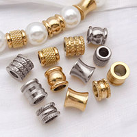 10pcs Hole 4/5mm Stainless Steel Spacer Beads Large hole beads Loose Beads for DIY Bracelet Necklace Jewelry Making Accessories