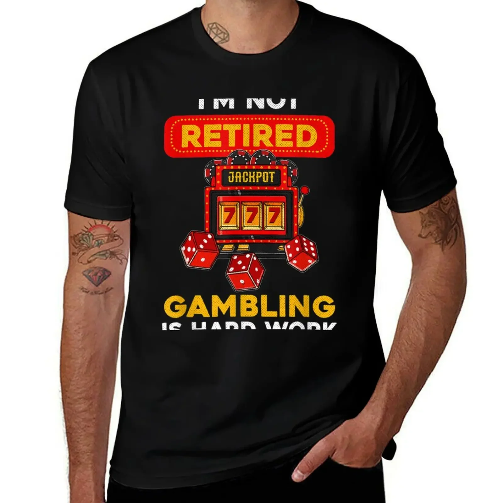 Funny Casino Gambling Retiree I Slot Machine Retirement T-Shirt football t shirt topping t shirt for men