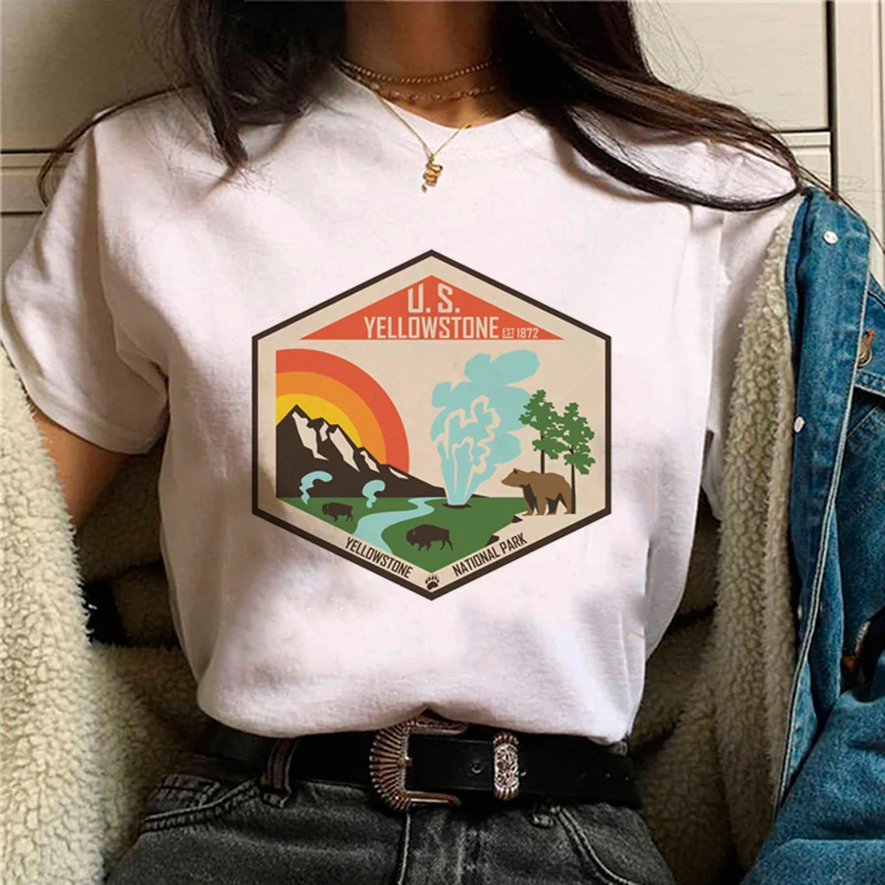 Yellowstone t shirt women manga harajuku funny top female anime clothing
