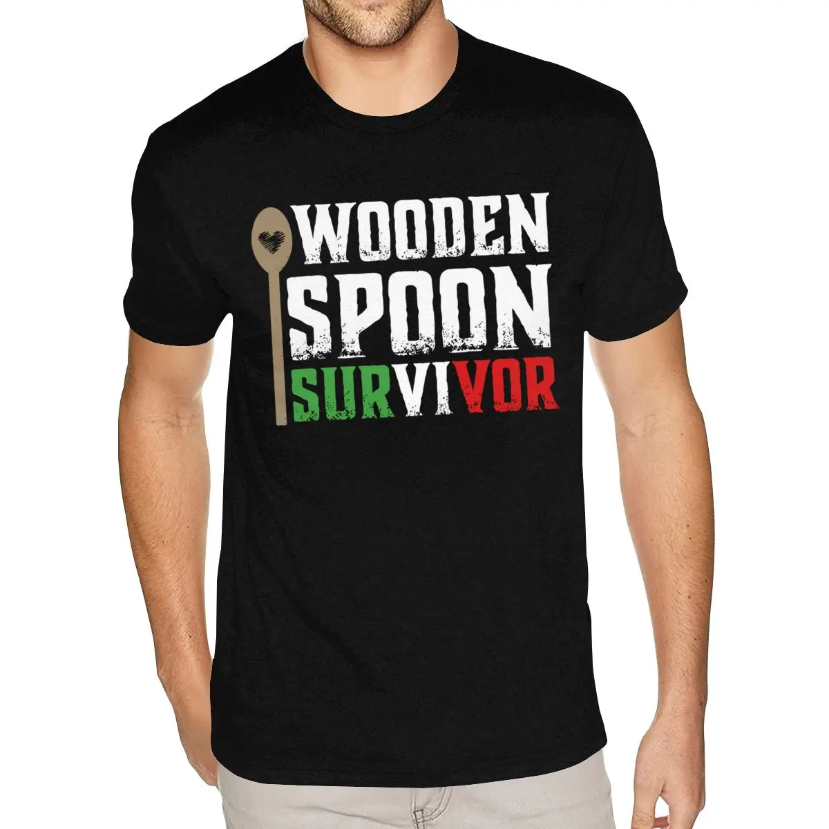 

Short Sleeves Crew Neck Natural Cotton Funny Italian Shirts Wooden Spoon Survivor Shirt Wholesale Mens S Tee-Shirts