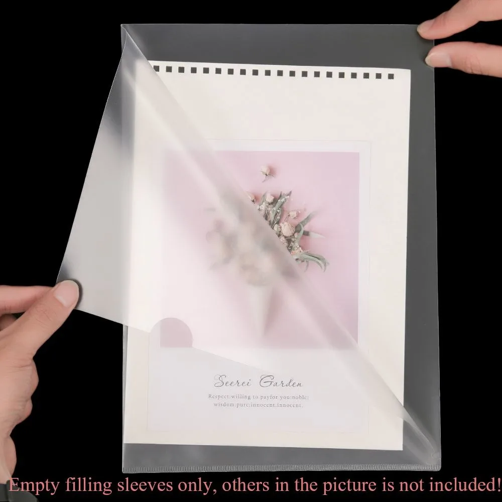 1/5PCS L Shape A4 File Folder File Classify Album Collection Document Holder Transparent Organizer Tool Paper Protectors