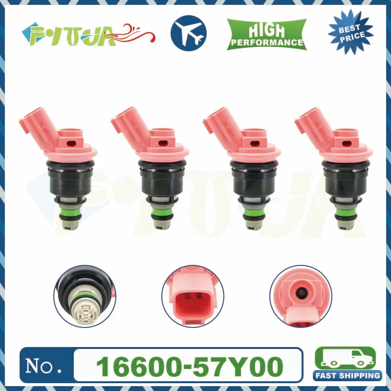 

4pcs Fuel injector 16600-57Y00 For Nissan- Maxima- A32 VQ20DE 16600-57Y00 16600 57Y00 good quality 1660057Y00