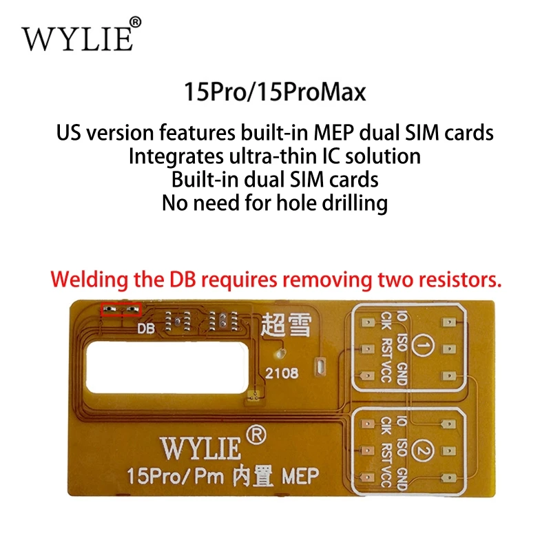 Double SIMs Card Slot Adapter For Phone 15 ESIM Modification