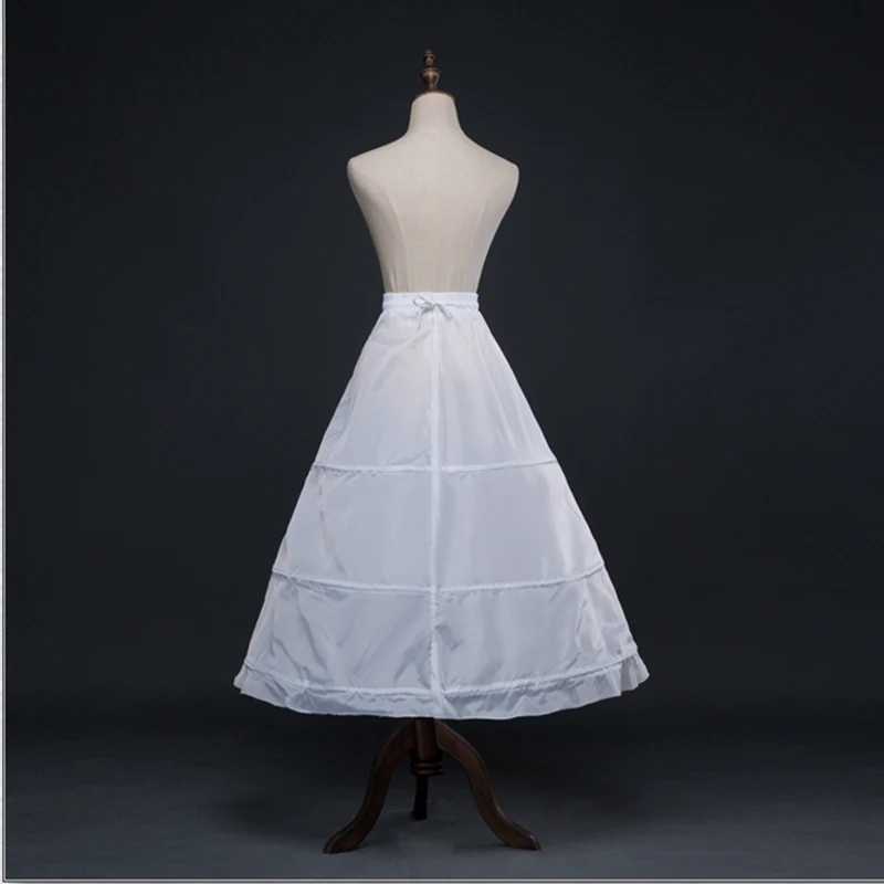 White Wedding Petticoats 3 Layers Steel Ring Elastic Waistband Wedding Accessories Bridal Underskirt for Women image 3