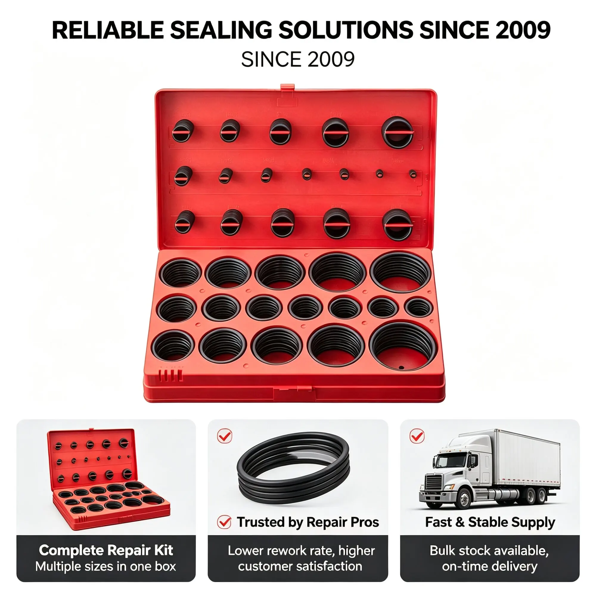 419pcs Durable TC TCV TB Skeleton Oil Seal FKM NBR PTFE Double Lip Rotary Shaft Seal for Auto Hub Shock Absorber