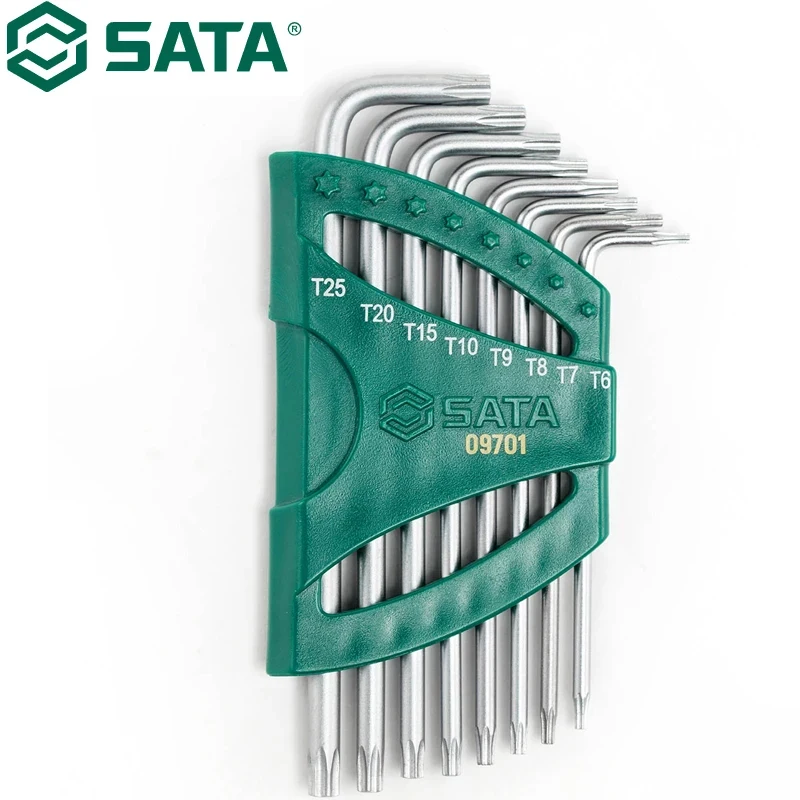 SATA 09701 8-piece Extended Medium Hole Torx Wrench Set  High Quality Materials And Precision Craftsmanship Extend Service Life