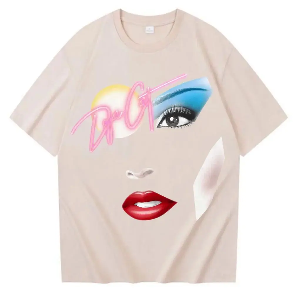 Y2k Hip Pop T-shirts Doja Cat Vie Serveren Gezicht T-shirt Man Vrouw Harajuku O-hals Casual Losse Shirt Gift Unisex
