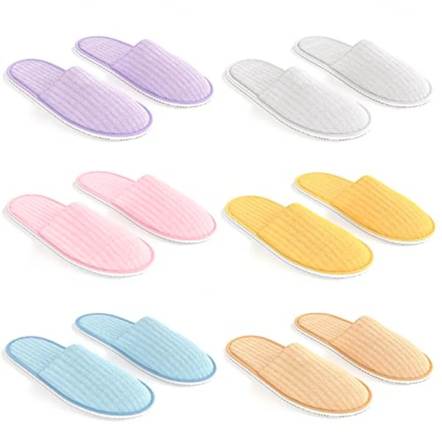 

Maeline Spa Slippers, Non Slip Disposable Wholesale Bulk Hotel Slippers for Guests, Multi Color Reusable House Slippers, Indoor