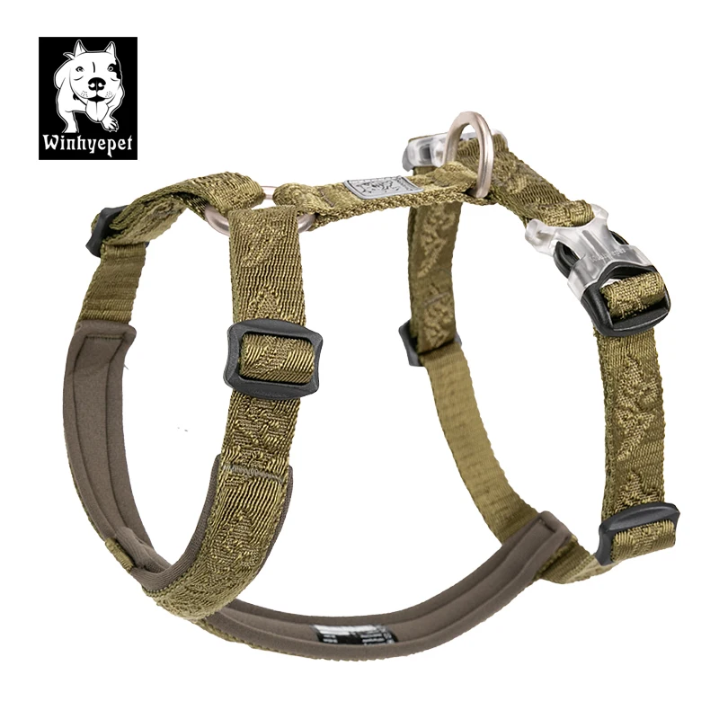 Winhyepet Pet Harness Single H Dog Vest Nylon Under Truelove Dog Harness for Small Medium Large Dog YH1801