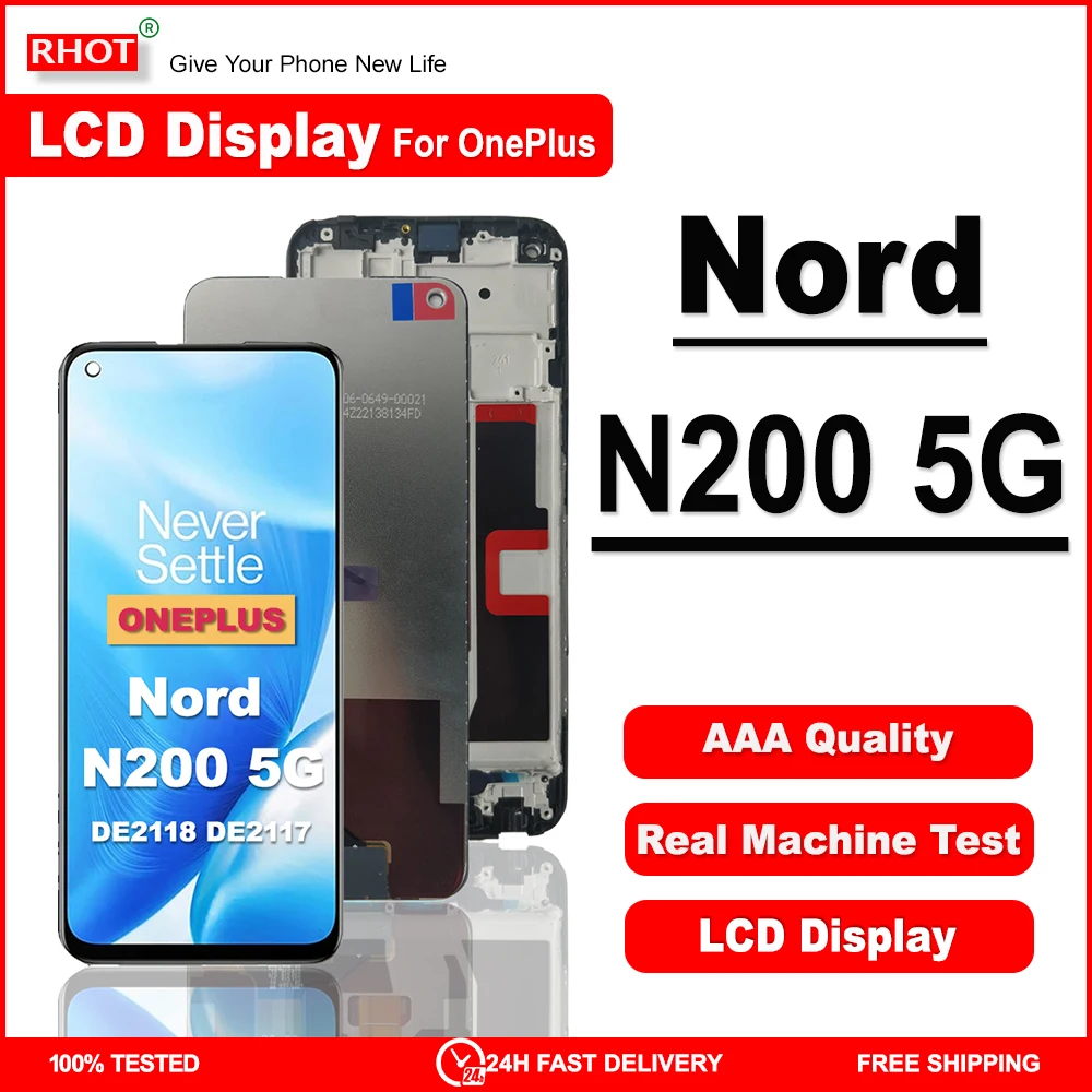 

6.49" For OnePlus Nord N200 5G LCD DE2118 LCD Frame Replacement Display For 1+ Nord N200 5G LCD Touch Screen Digitizer Assembly