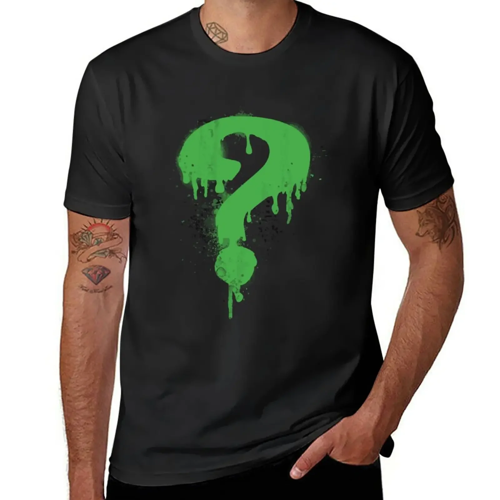 New riddler question mark T-Shirt graphics t shirt summer top vintage t shirt workout shirts for men