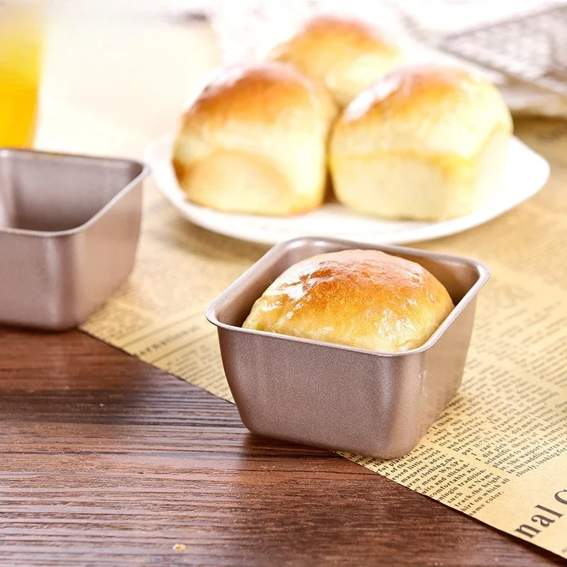 Small Size Toast Baking Mold Dessert Tools Simple Carbon Steel Non Stick Cake Baking Tray Square Mould Resistant To Deformation
