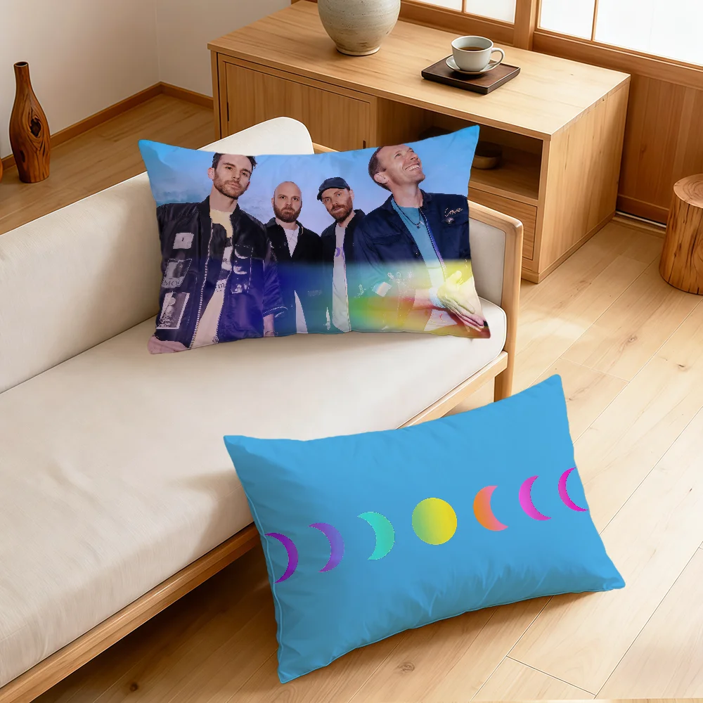 cool art band C-Coldplay Moon Music cushion cover Rectangle Pillowcover Home Sofa living Room Dorm bedside hogar Pillowcase gift