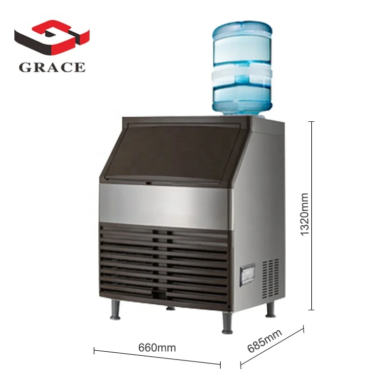 Smart Commerciële Ice Maker Met Water Gallon Dispenser GR-210A Ice Maker