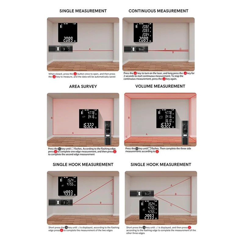 Veho-medidor de distância portátil localizador ± 2mm mini medidor de distância digital de alta precisão dispositivo de medição interna
