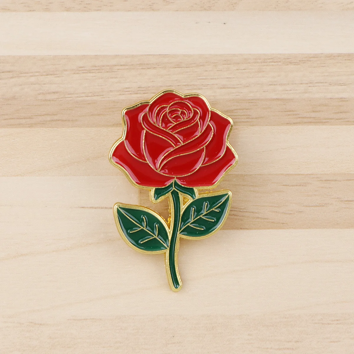 Elegant Red Rose Enamel Pin Vintage Flower Brooch Lapel Pin For Backpack Jeans Bag Romantic Jewelry Gift For Her view 5