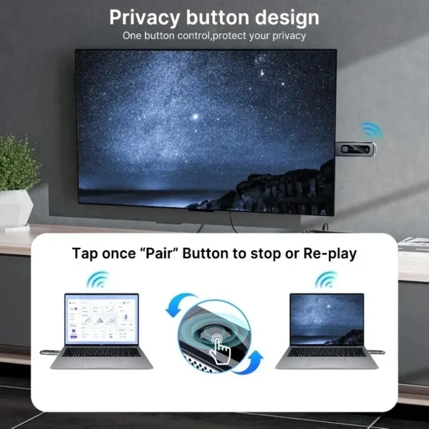 50M 무선 HDMI 호환 비디오 송신기 수신기 키트 HDMI 익스텐더 어댑터 TV 스틱 동글 1080P 노트북 PC 모니터용