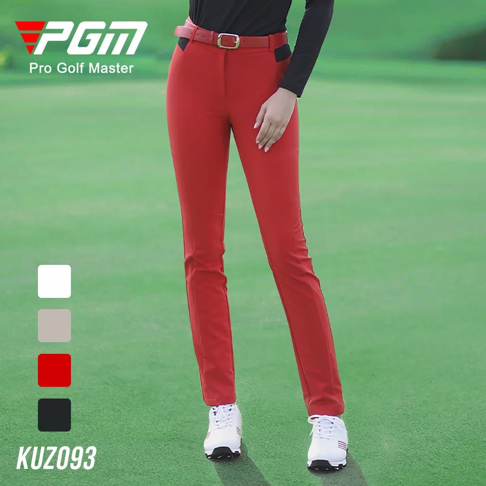 PGM Autumn Winter Ladies Golf Pants Women High Elasticity Sport Trousers Slim Fit Golf/Tennis Pants Warm Windproof Golf Clothing