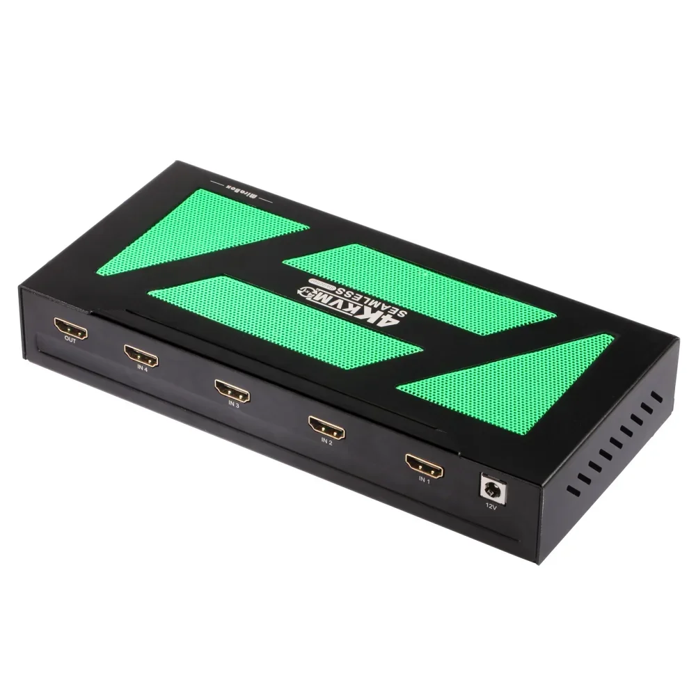 4K KVM Switch 4 Ports HD USB Switch 4x1 HDM Switch Quad MultiView Switcher