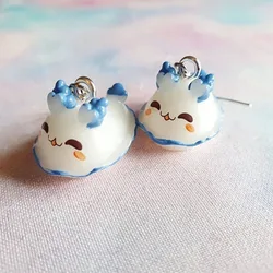 Sea Bunny Earrings Blue Cute Resin Earrings Fashion 2022 New
