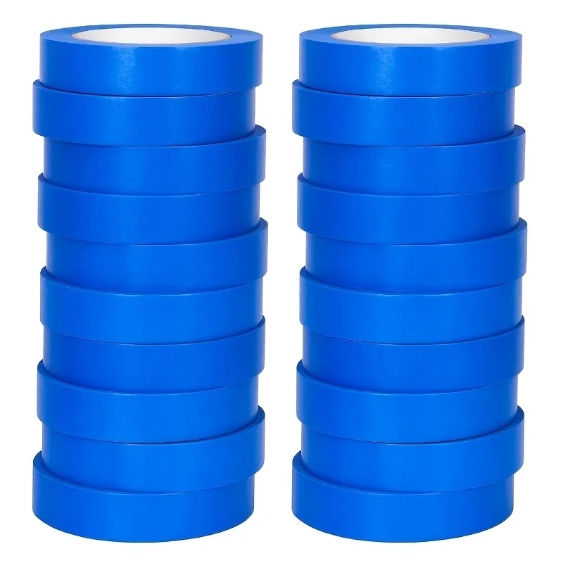 Blue Masking Tape 50m -1 Roll - Painters Tape for Home Office School DIY Crafts, Easy Tear No Residue, Blue Paint Tape