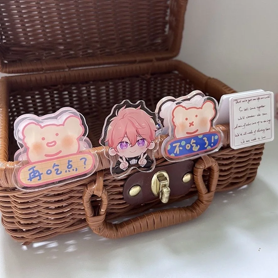 Personalized Acrylic PP Clip Custom Image Text Logo Acrylic Document Clip Kawaii Anime Fan Merchandise Custom Stationery Clip