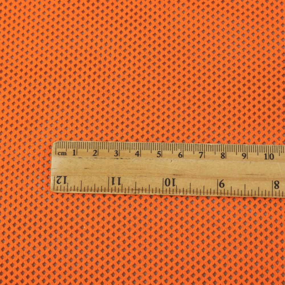 Orange 100% Cotton Warp Knit Mesh Fabric Soft Skin Friendly Net Cloth for Sewing Dress Baby Clothes Produce Bag Tote Lining DIY