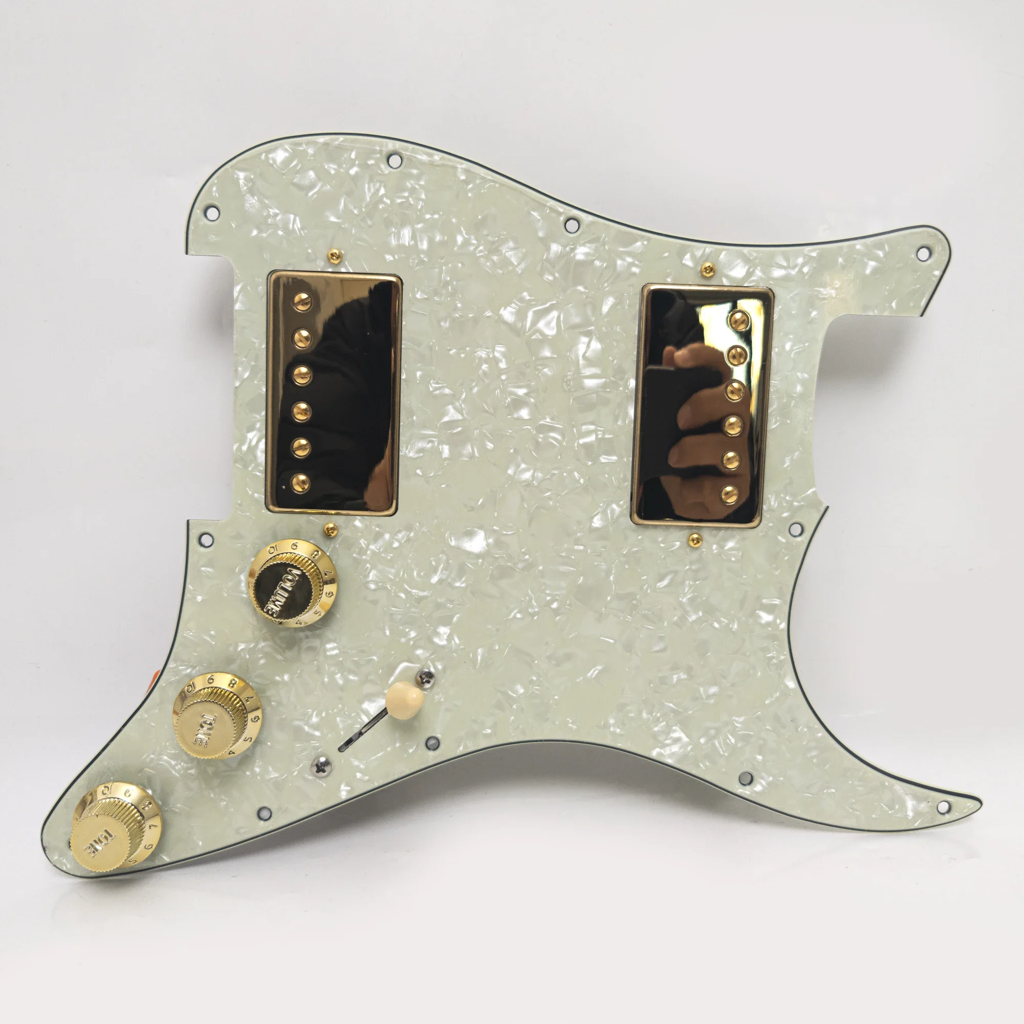 Guitar Prewired Loaded Pickguard with Neck and Bridge Ainico 5 Humbucker Pickups Set for ST Electric Guitar