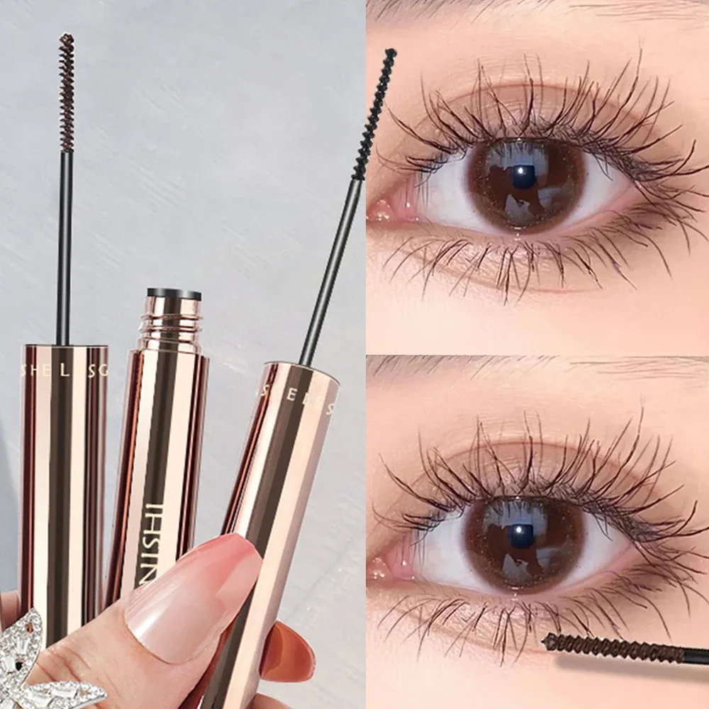 Curling Seiden faser Mascara Augen Make-up matt schwarz braun dauerhafte ultra feine Pinsel Mascara wasserdichte schnell trocknende Wimpern Comes tics