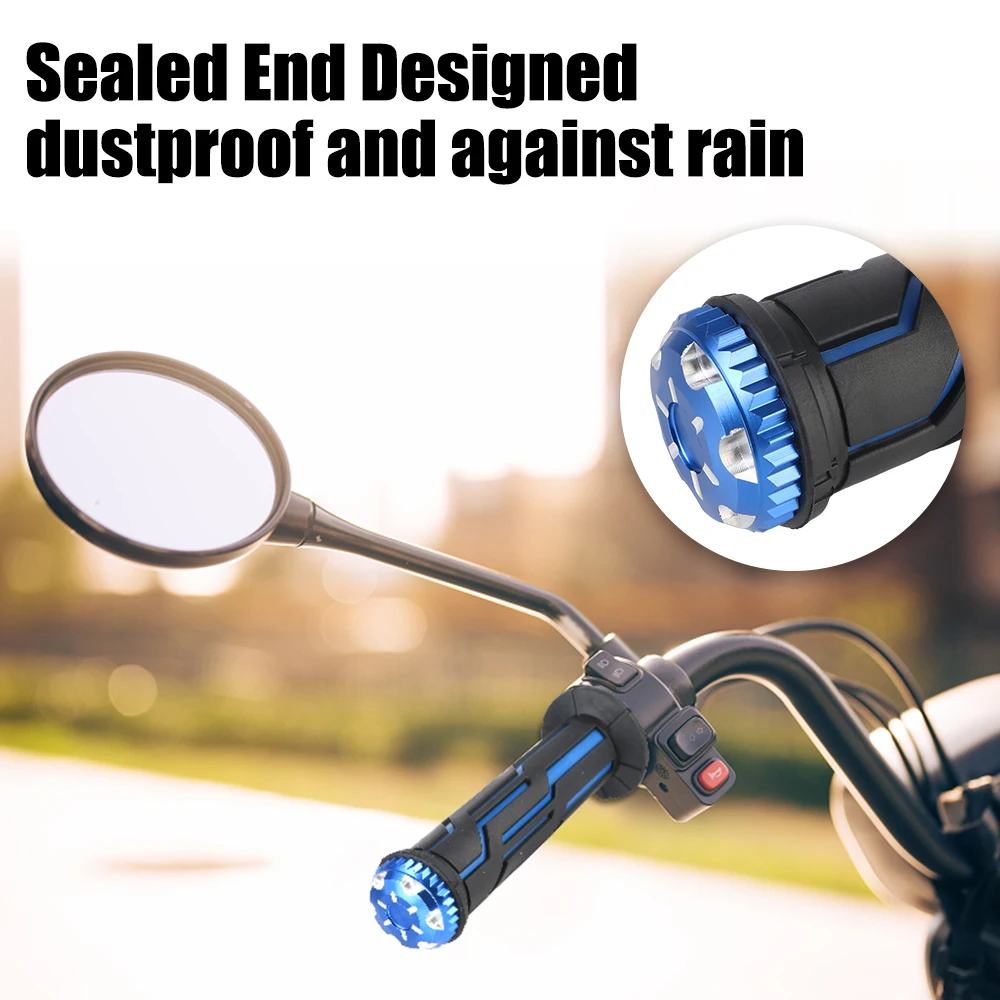 1 Pair Handlebar Grips Lockable Motorcycle Accessories Anti Slip Durable Shockproof Durable Soft Ergonomics Skid-Proof