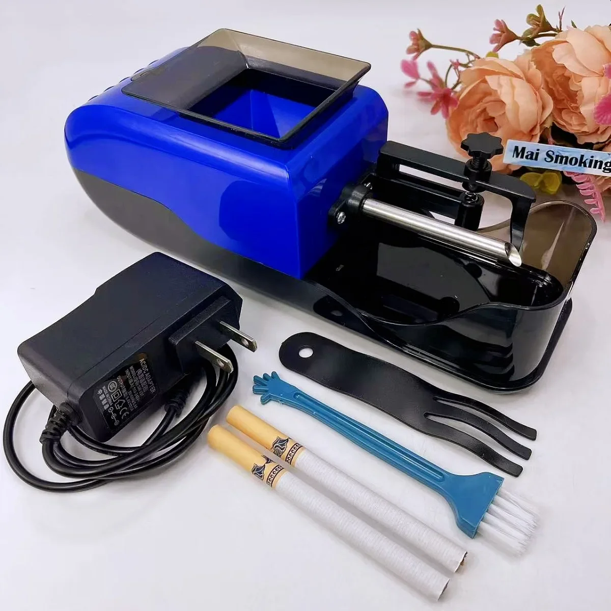 

Electric Cigarette Rolling Machine Automatic Injector Cigarette Device Maker Tobacco Raw Grass Roller Smoking Cigar Accessories