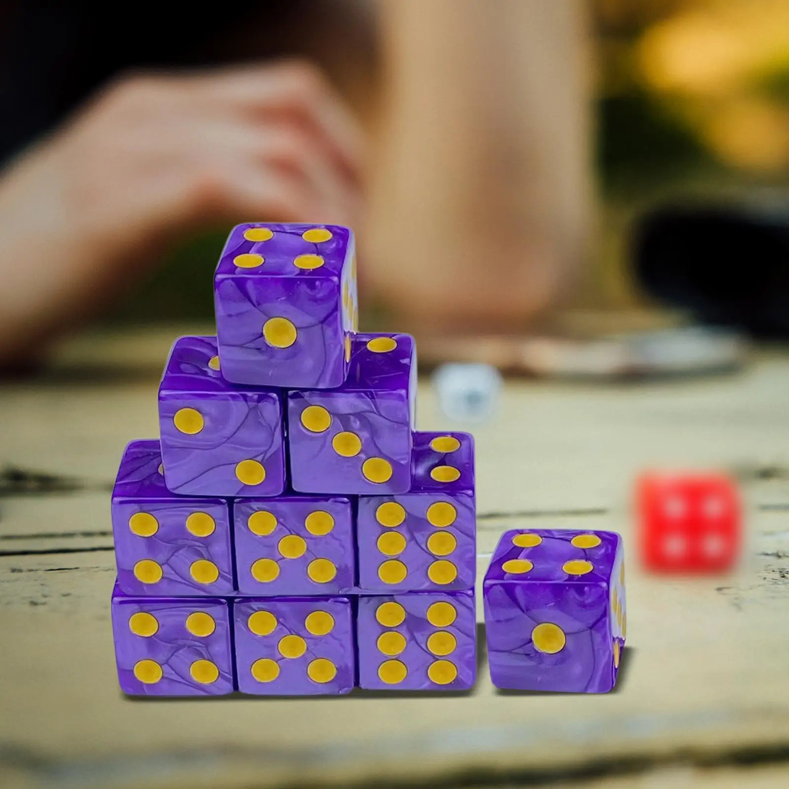 

10 шт. акриловые 6-сторонние кубики, шестисторонние игровые кости, обучающие математике игрушки, товары для вечеринок, развлекательные игрушки для настольной игры, карточная игра