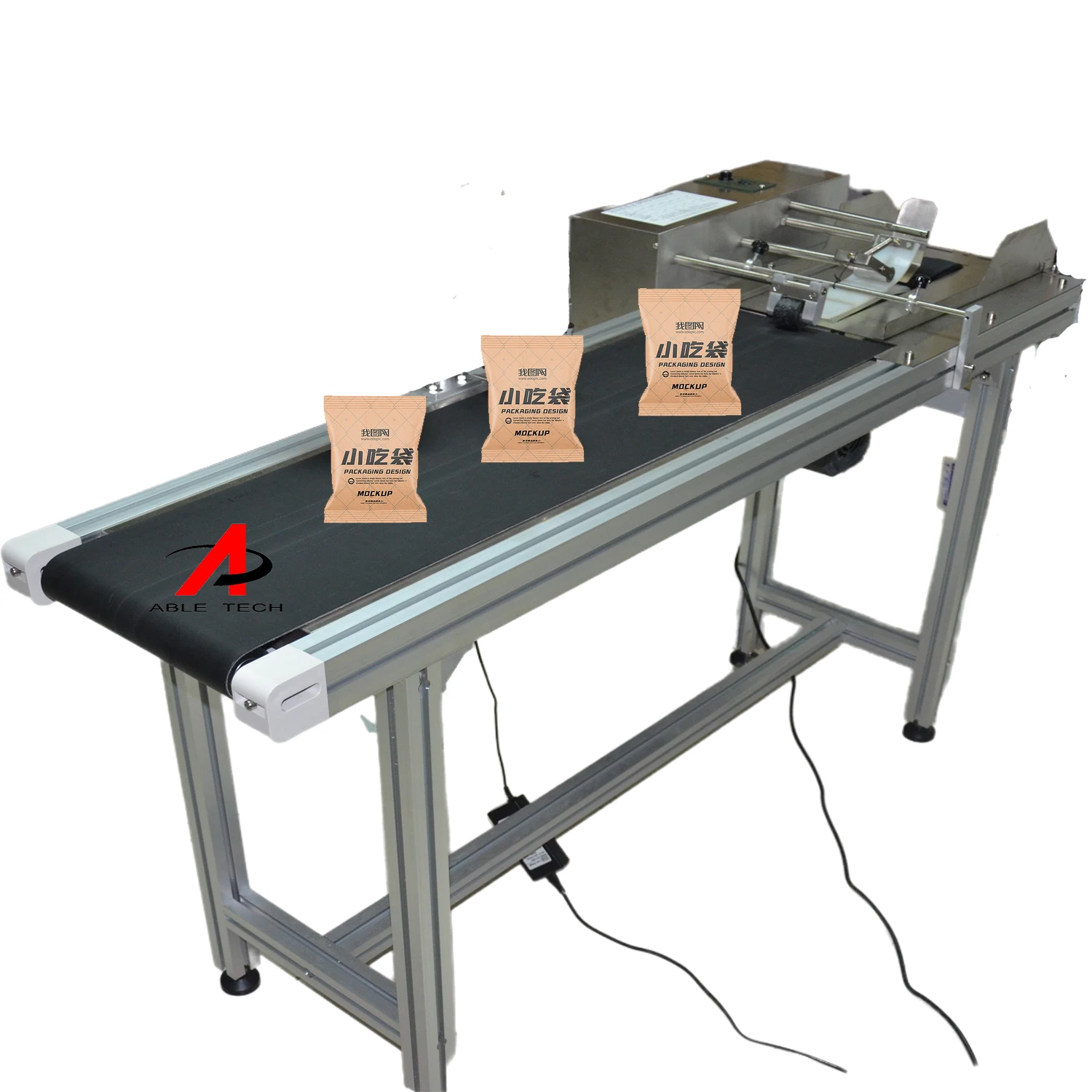 

Automatic Conveyor Paging Counting Machine ABLE Pouch Paging Can With Printer Automatic Paper Bags Feeder