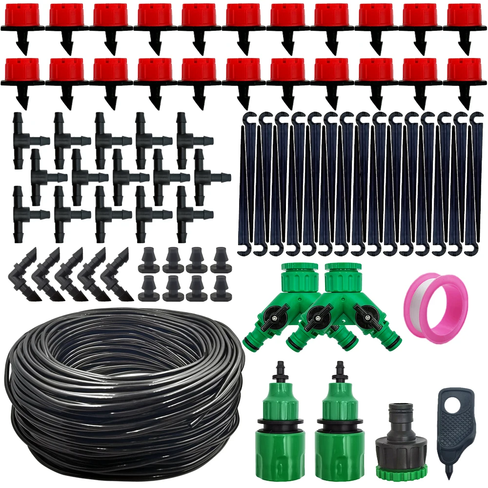 5-20M Drip Irrigation System Plant Watering Set Watering Kits Adjustable Drippers For Irrigation Micro Garden Watering System